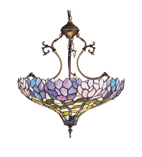 Wisteria Inverted Pendant Stained Glass Tiffany Pendant Light –  TiffanyLamps.com