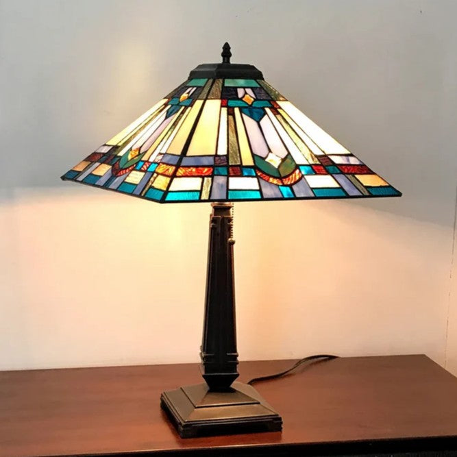Tiffany Geometric Lamps - Mission Style Stained Glass Lamps
