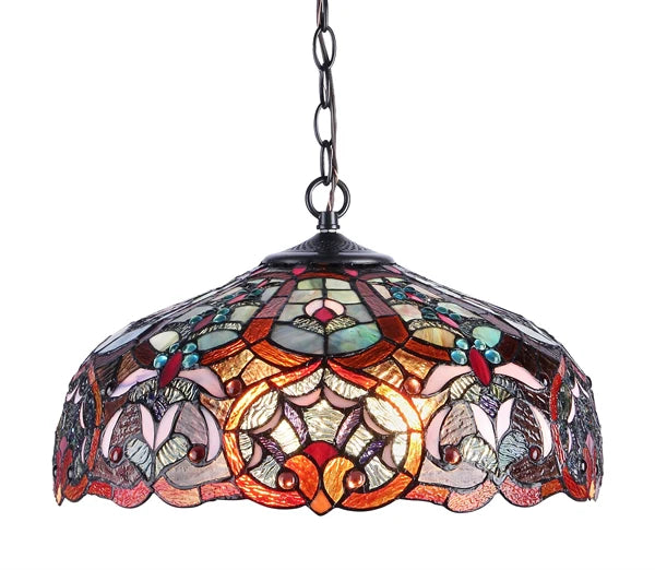 Chloe Sadie Victorian Blue Pendant Lamp