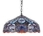 Chloe Sadie Victorian Blue Pendant Lamp
