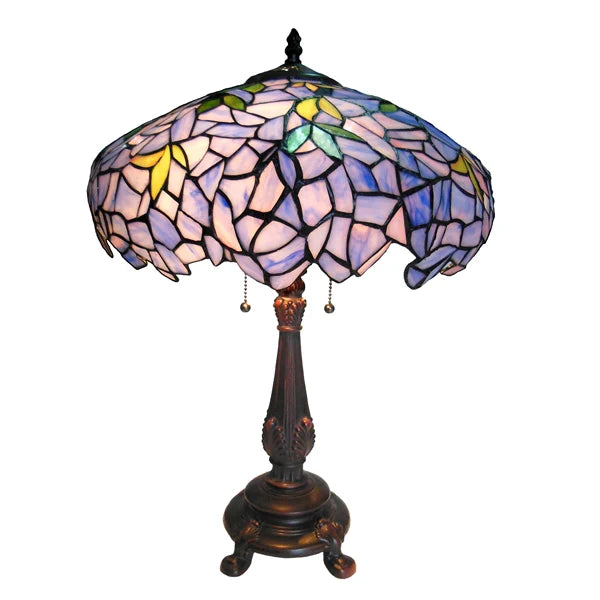 Chloe Lilac Wisteria Tiffany Table Lamp