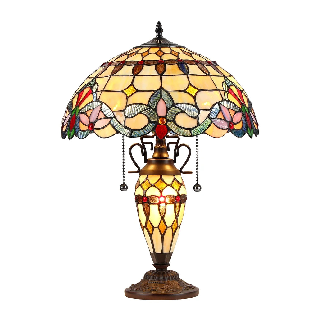 Chloe Double Lit Cooper Table Lamp