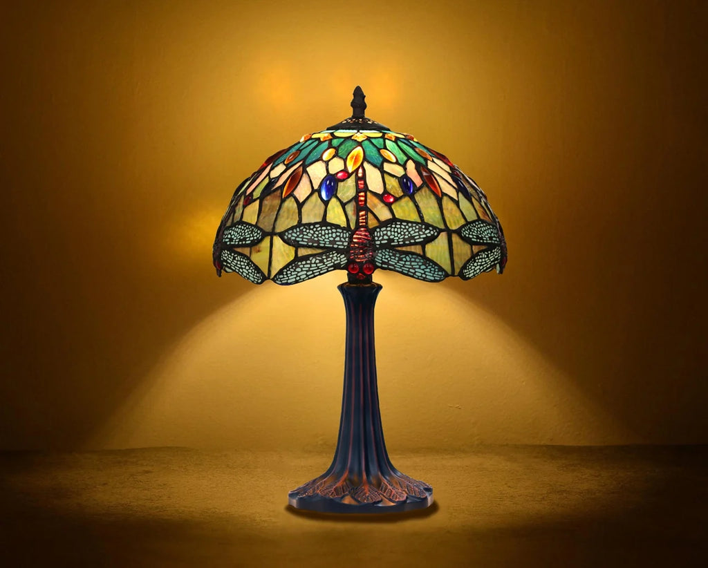 Chloe Empress One-Light Green Dragonfly Table Lamp