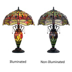 Chloe Empress Red Double-Lit Table Lamp