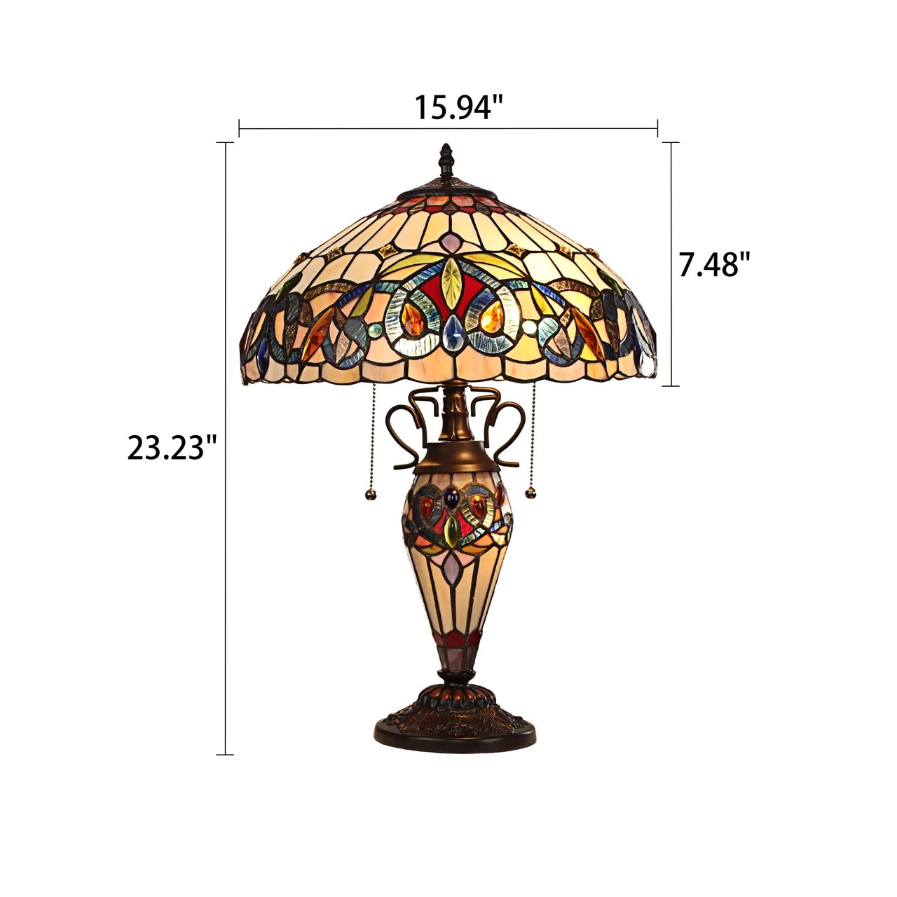 Chloe Serenity Victorian Double-Lit Table Lamp