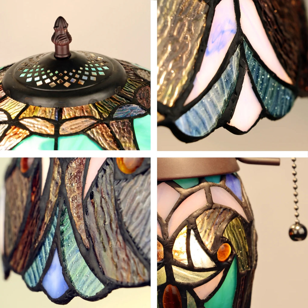 Chloe Liaison Emerald Double Lit Table Lamp