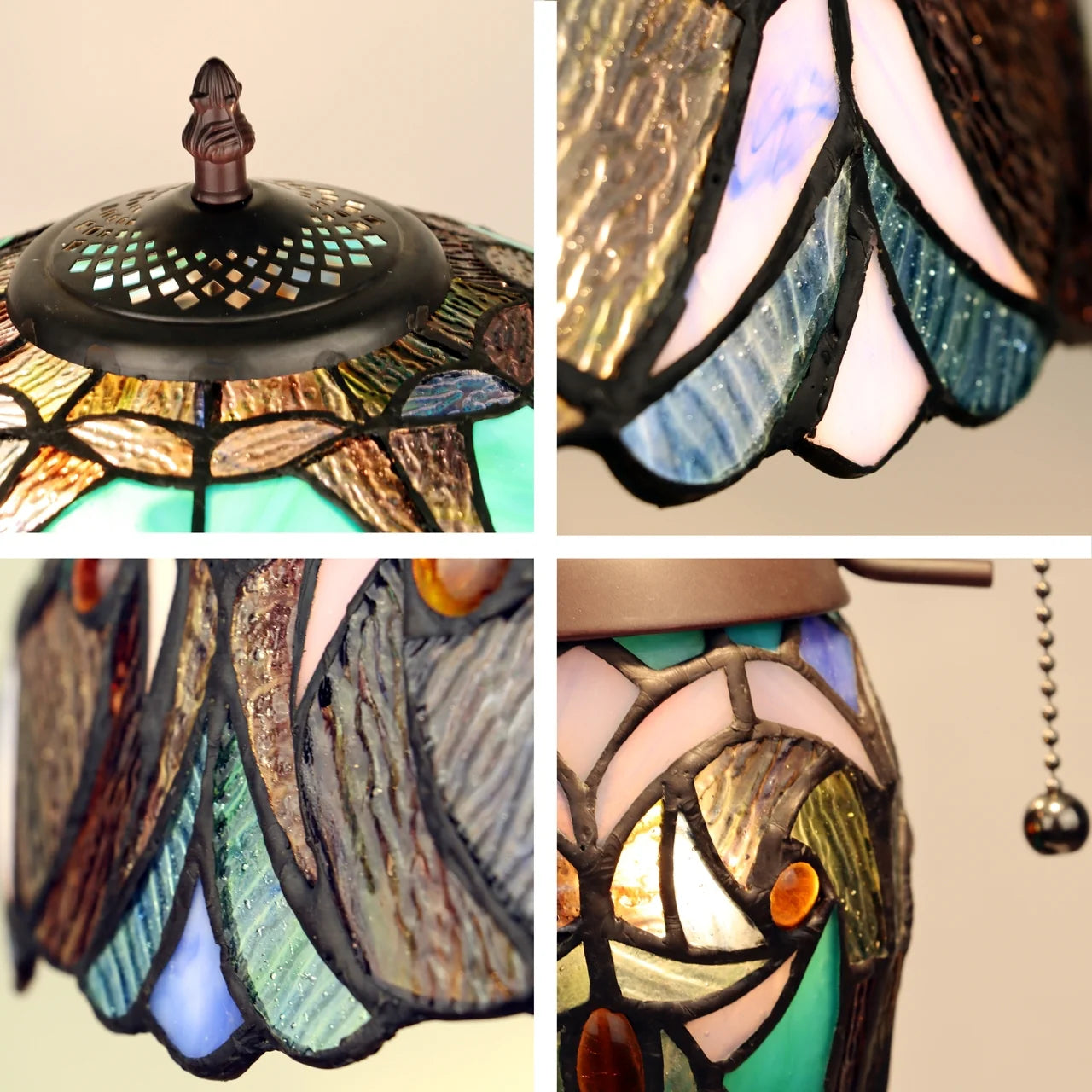 Chloe Liaison Emerald Double Lit Table Lamp