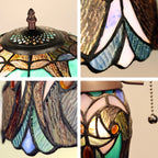 Chloe Liaison Emerald Double Lit Table Lamp