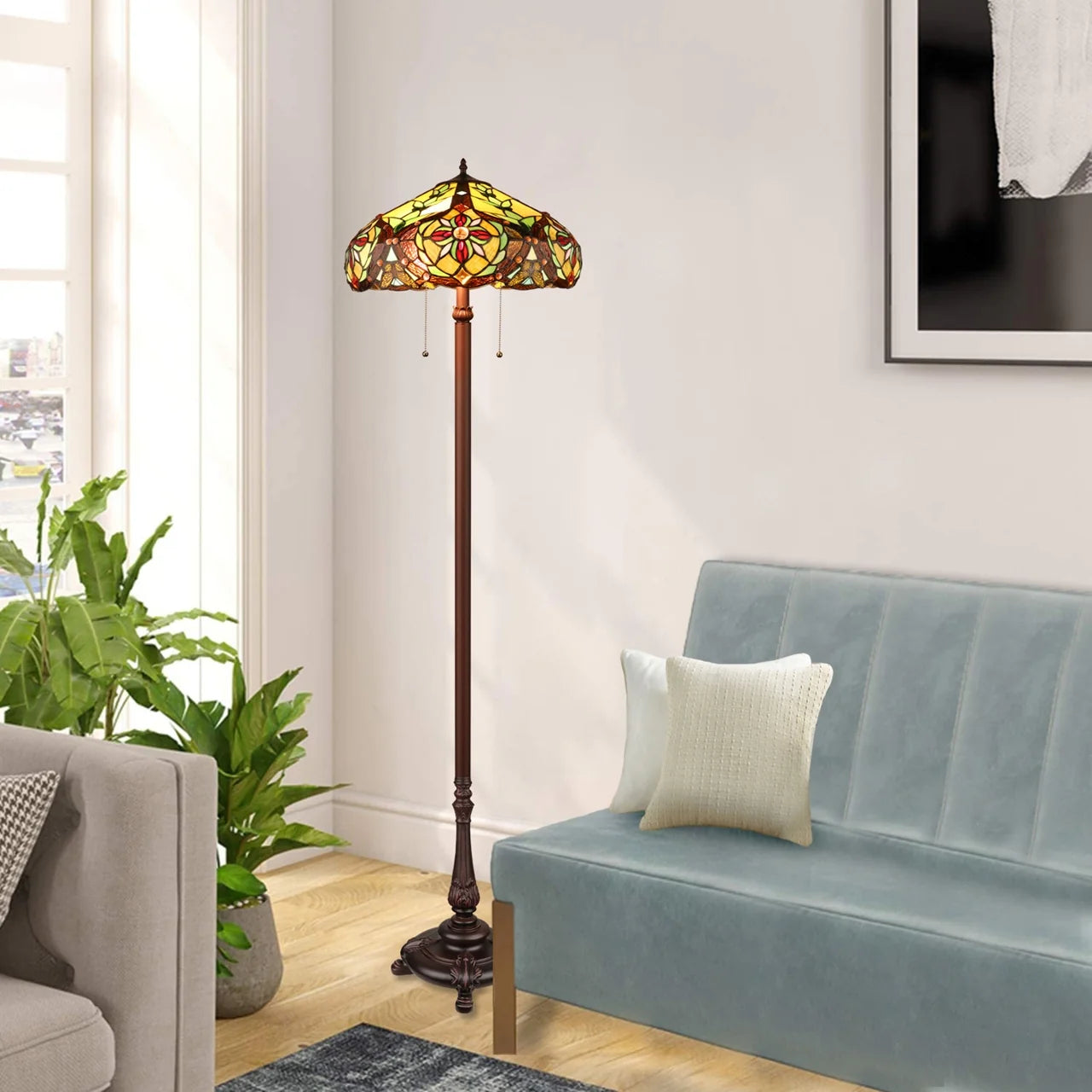 Chloe Cora Victorian 2-Light Floor Lamp
