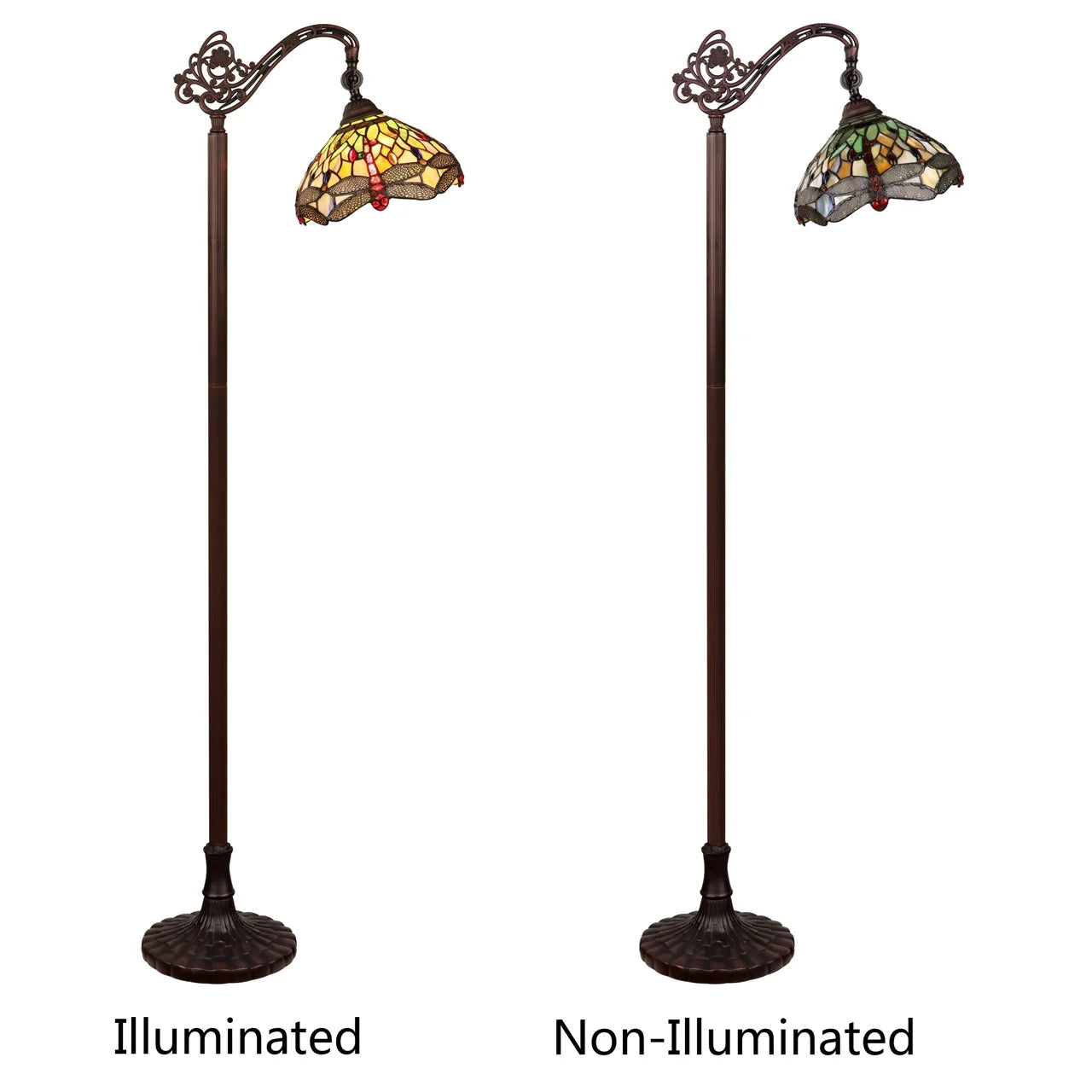 Dragonflies: Chloe Anisoptera Purity Reading Floor Lamp