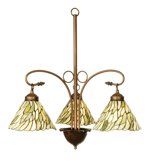 Meyda Tiffany Jadestone Willow Three Light Chandelier