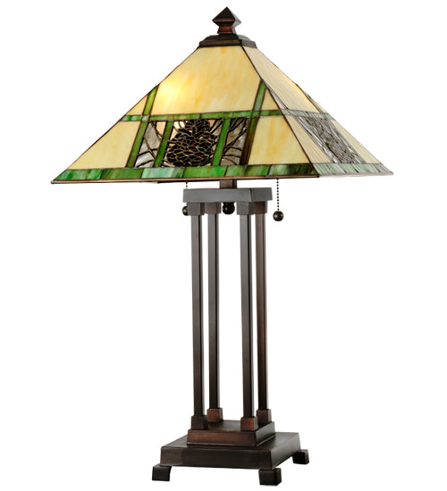 Meyda Tiffany Pinecone Ridge Tall Table Lamp