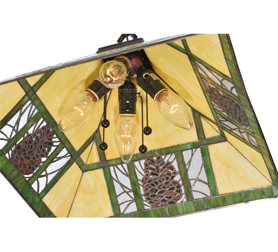 Meyda Tiffany Pinecone Mission Pendant Lamp