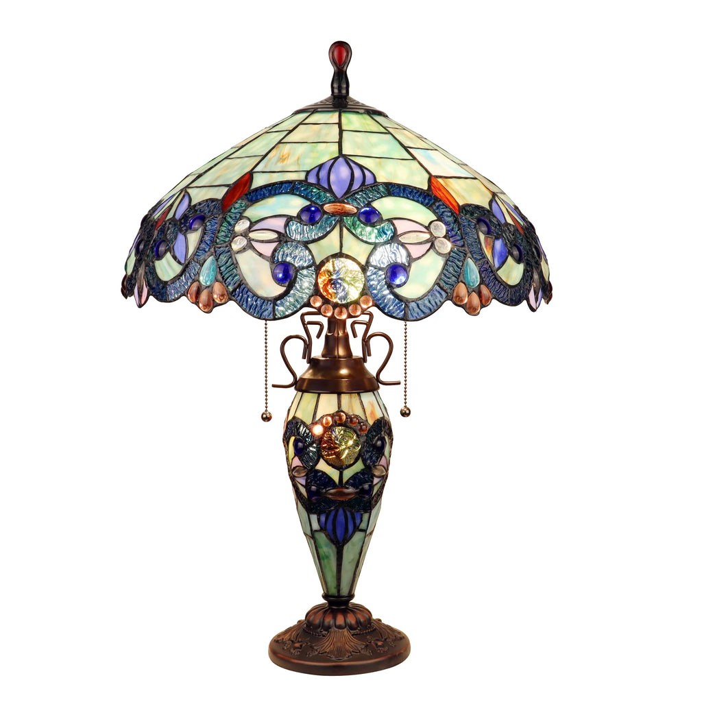 Chloe Double-Lit Carousel Table Lamp