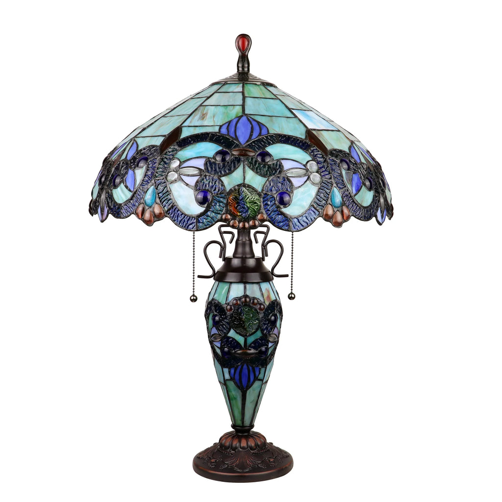 Chloe Double-Lit Carousel Table Lamp
