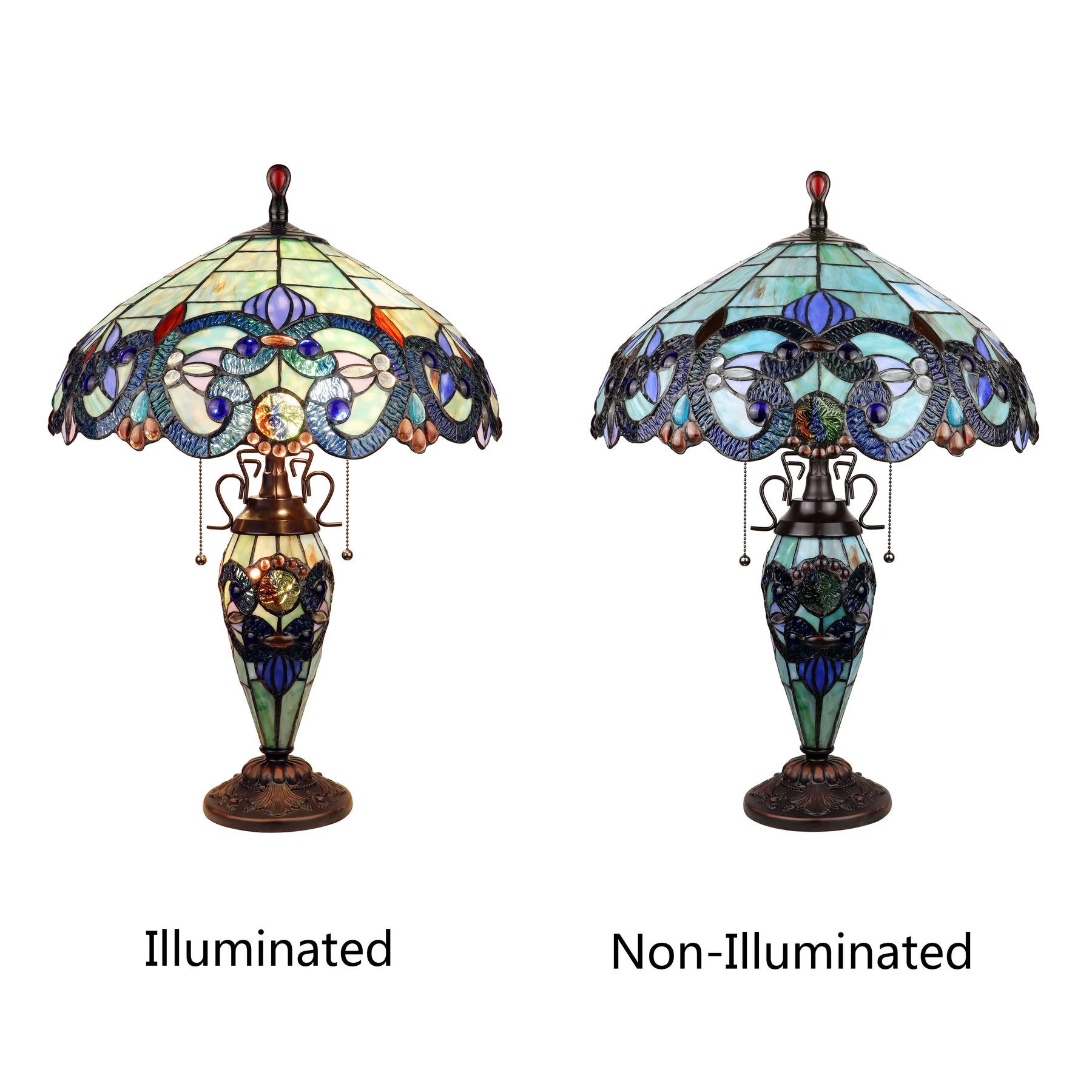 Chloe Double-Lit Carousel Table Lamp