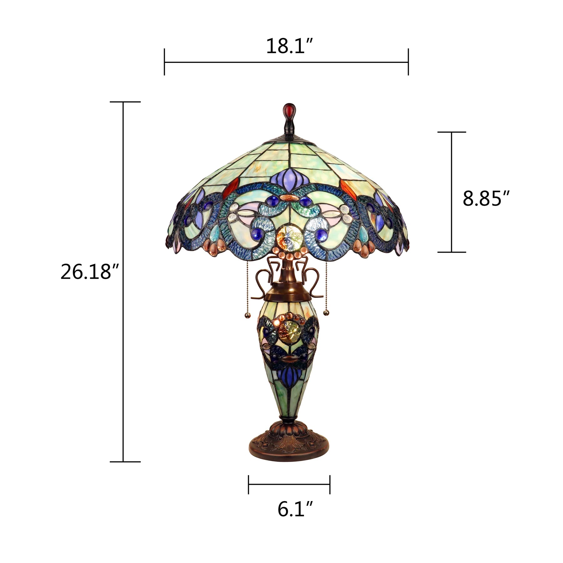 Chloe Double-Lit Carousel Table Lamp
