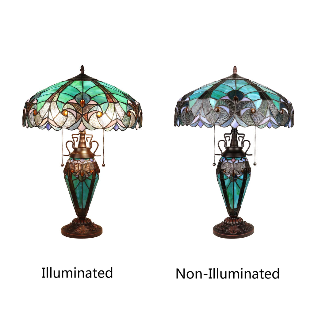 Chloe Seaside Victorian Double-Lit Table Lamp