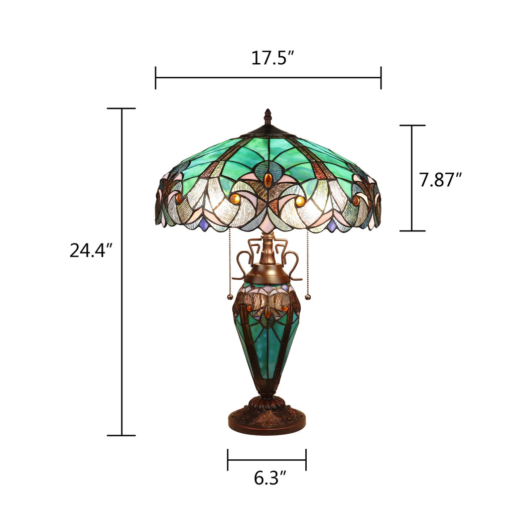 Chloe Seaside Victorian Double-Lit Table Lamp