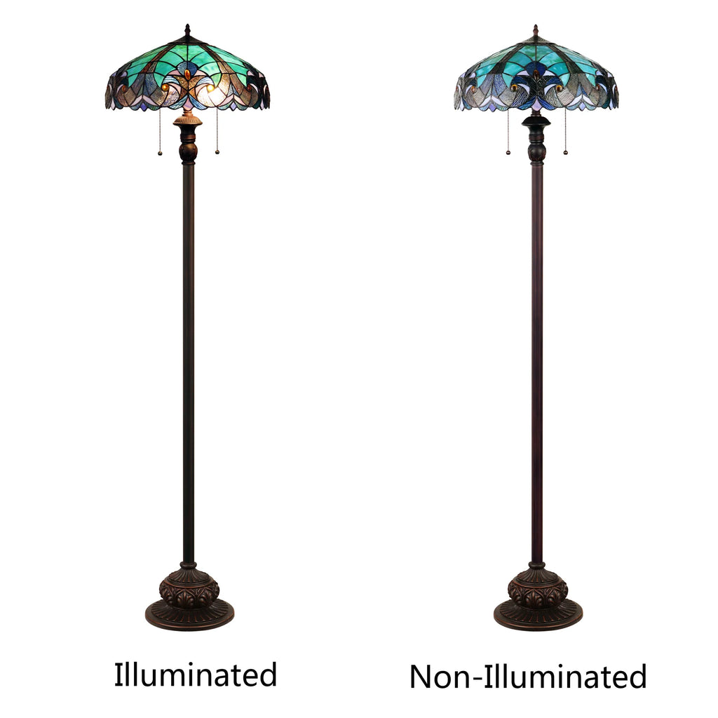 Chloe Liaison Turquoise Floor Lamp