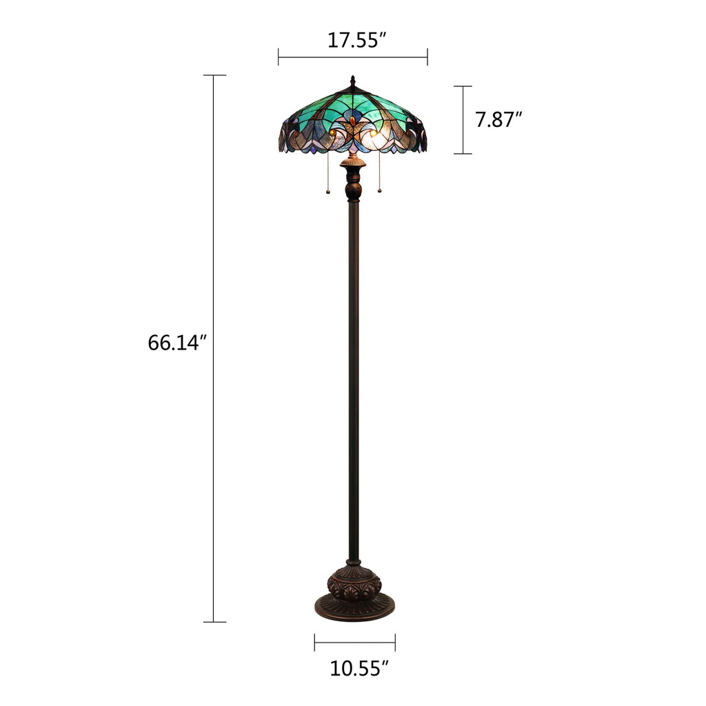 Chloe Liaison Turquoise Floor Lamp