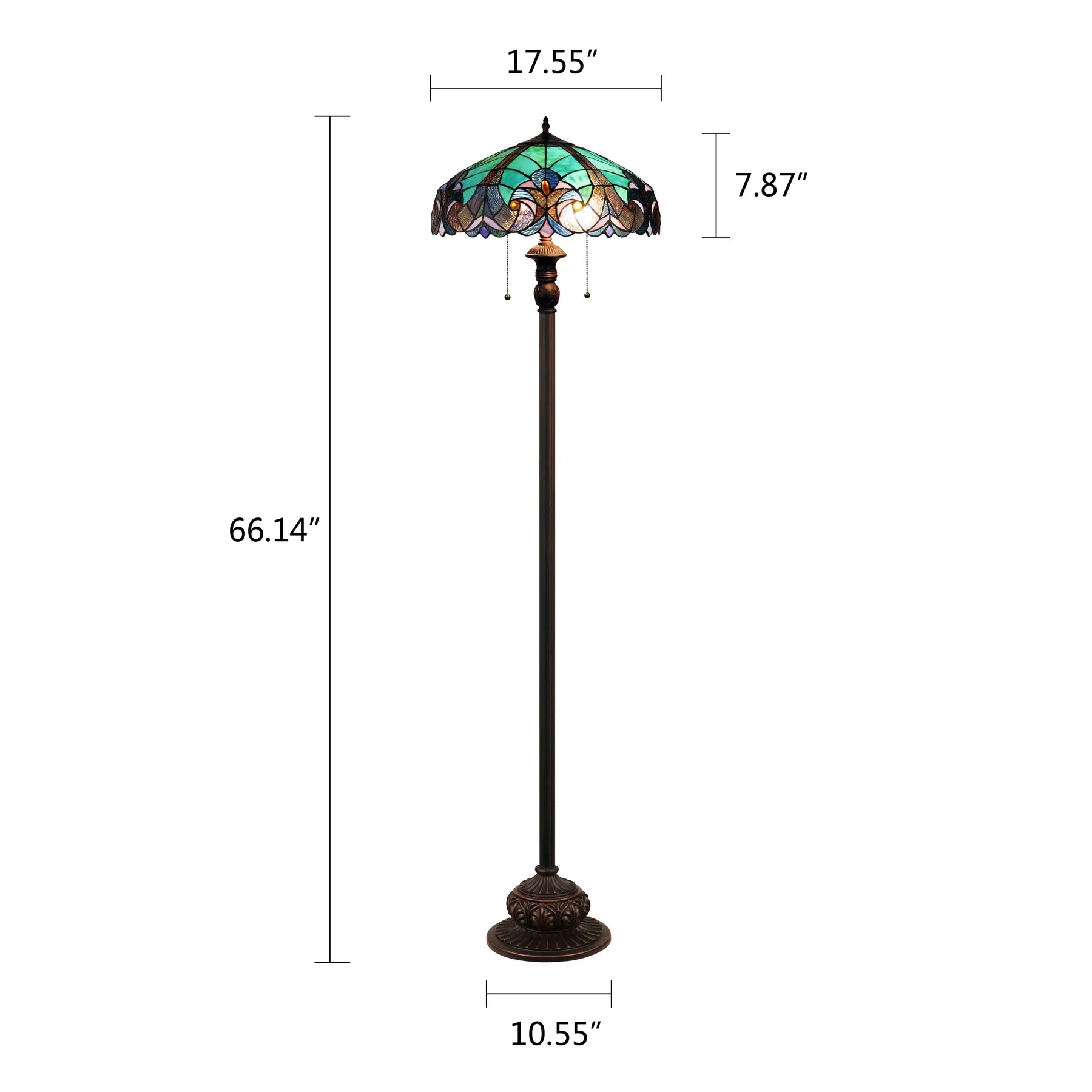 Chloe Liaison Turquoise Floor Lamp