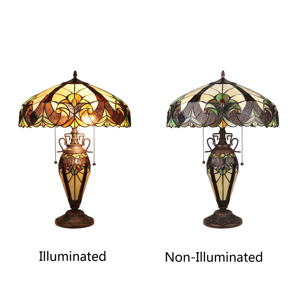 Chloe Velvety Iris Double-Lit Table Lamp