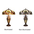 Chloe Velvety Iris Double-Lit Table Lamp