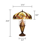 Chloe Velvety Iris Double-Lit Table Lamp