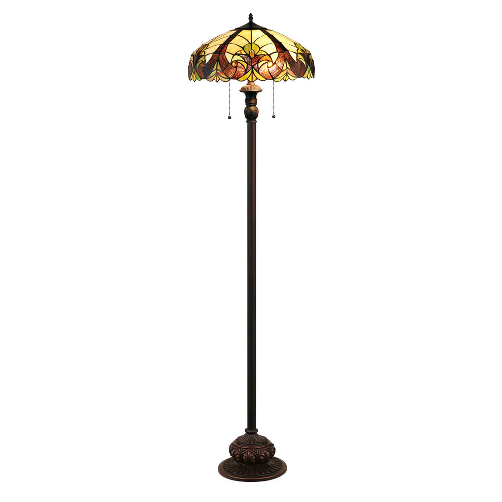 Chloe Golden Iris Victorian Floor Lamp