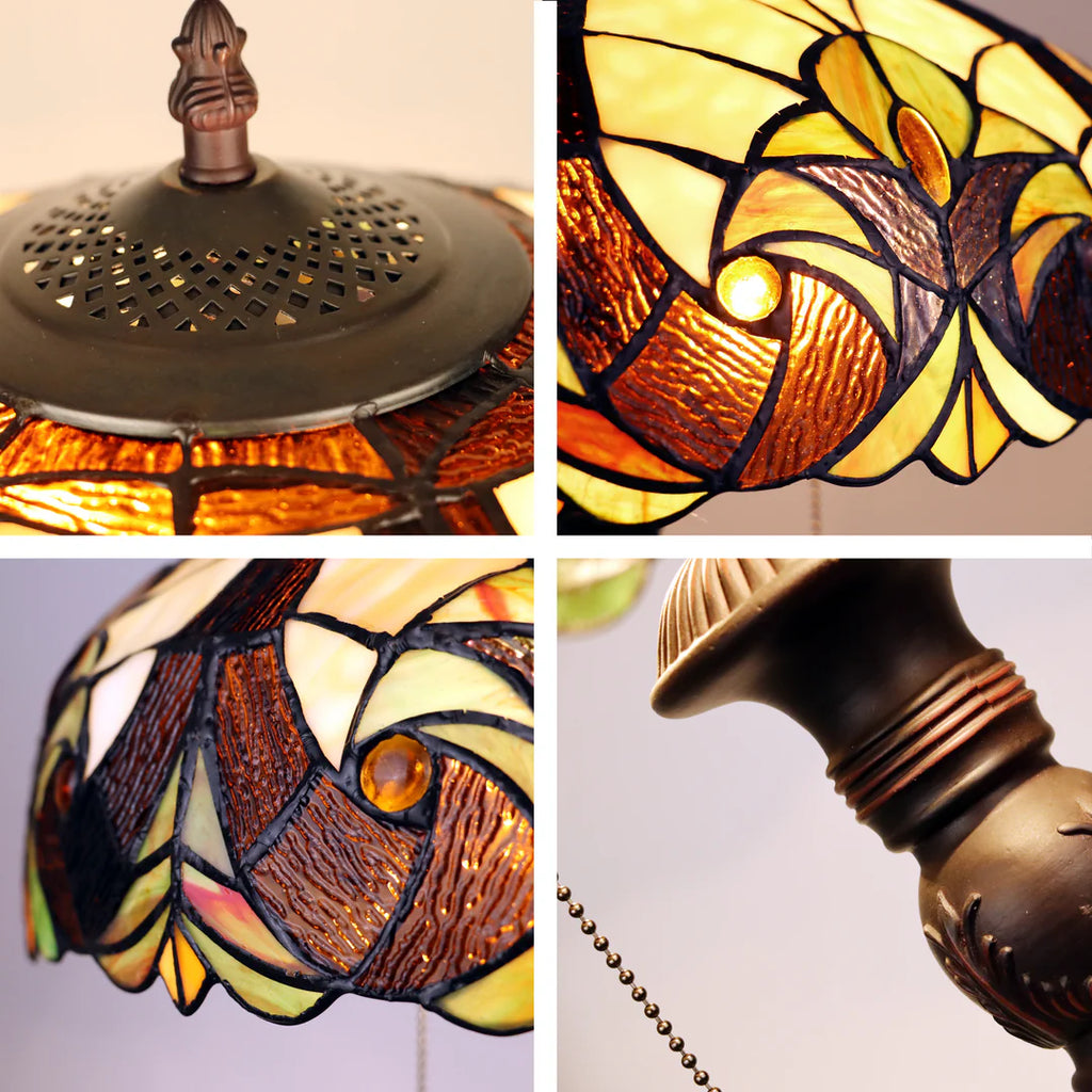 Chloe Golden Iris Victorian Floor Lamp