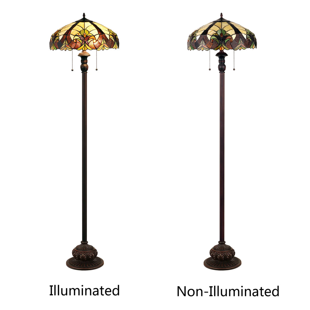 Chloe Golden Iris Victorian Floor Lamp