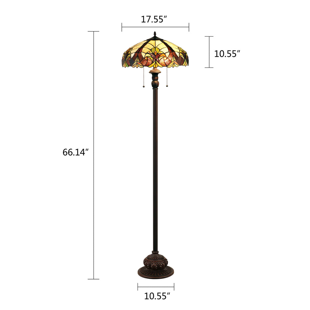Chloe Golden Iris Victorian Floor Lamp