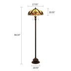 Chloe Golden Iris Victorian Floor Lamp