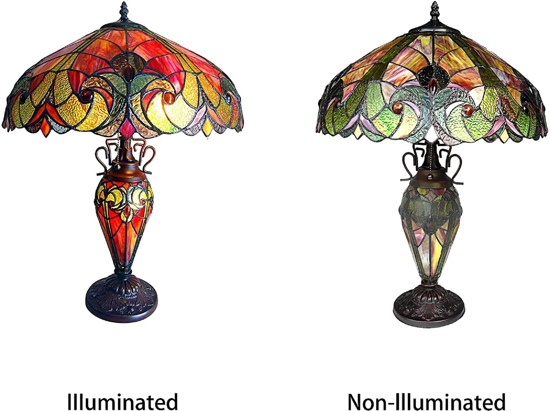 Chloe Liaison Red Victorian Table Lamp