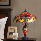 Chloe Liaison Red Victorian Table Lamp