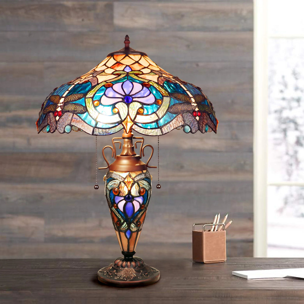 Chloe Lydia 3-Light Victorian Table Lamp