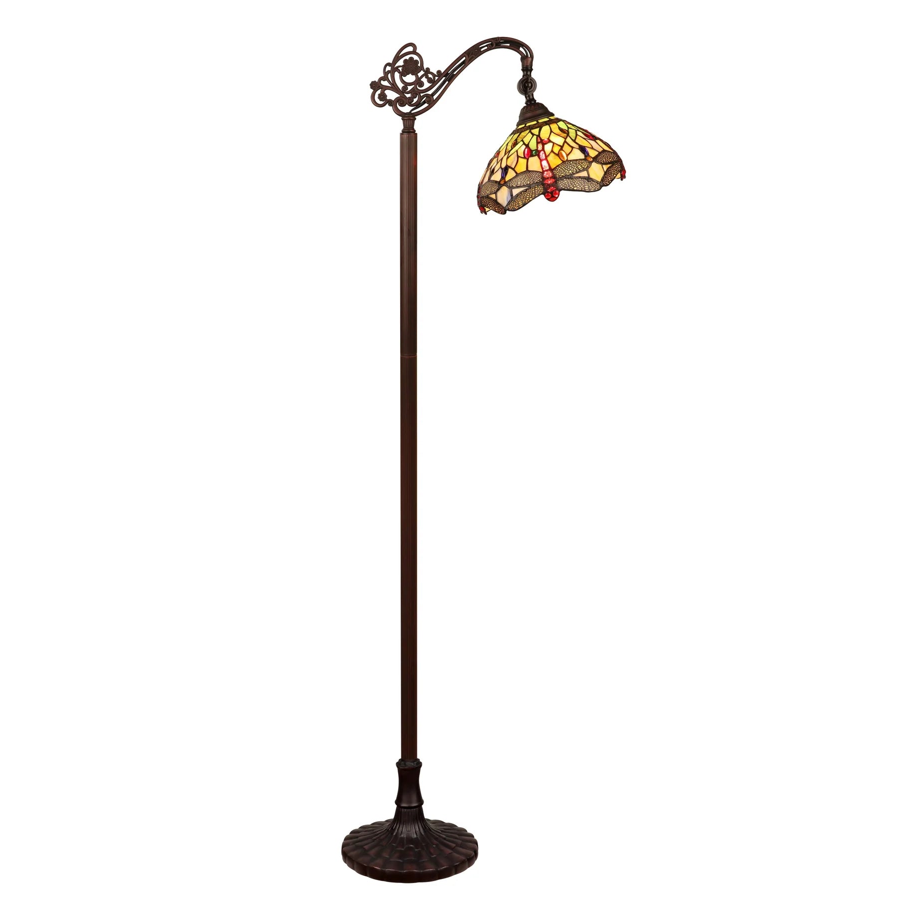 Dragonflies: Chloe Anisoptera Purity Reading Floor Lamp