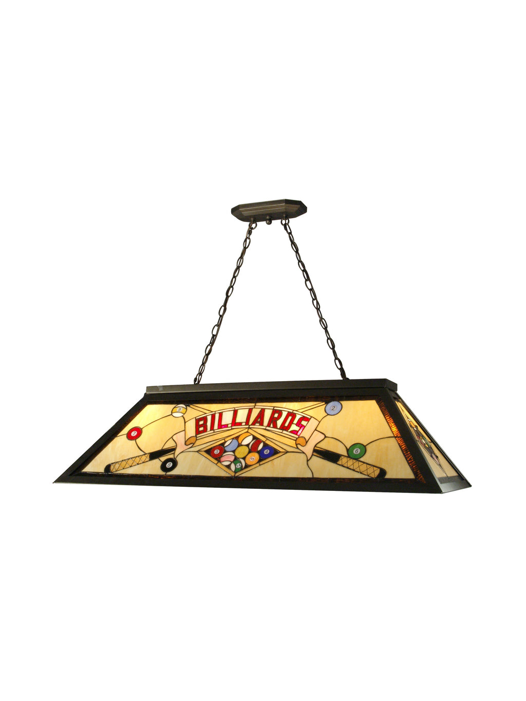 Dale Tiffany Billiards Pool Table Tiffany Island Hanging Fixture - Stained Glass Billiards Pool Table Tiffany Island Hanging Fixture