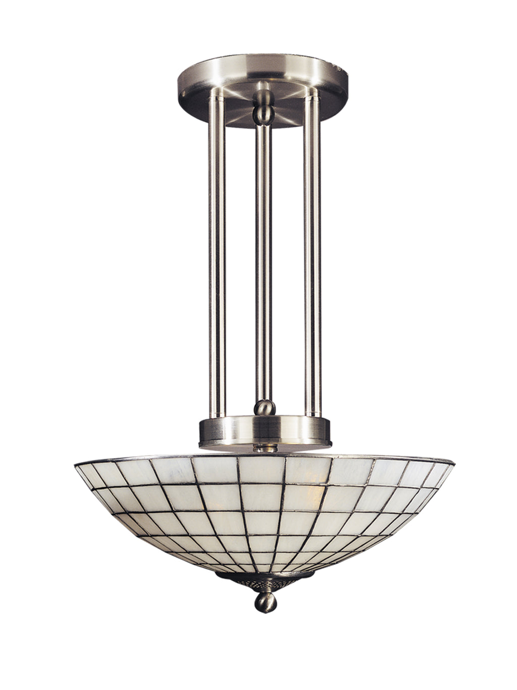 Dale Tiffany White Dome Tiffany Hanging Fixture - Stained Glass White Dome Tiffany Hanging Fixture