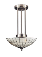 Dale Tiffany White Dome Tiffany Hanging Fixture - Stained Glass White Dome Tiffany Hanging Fixture
