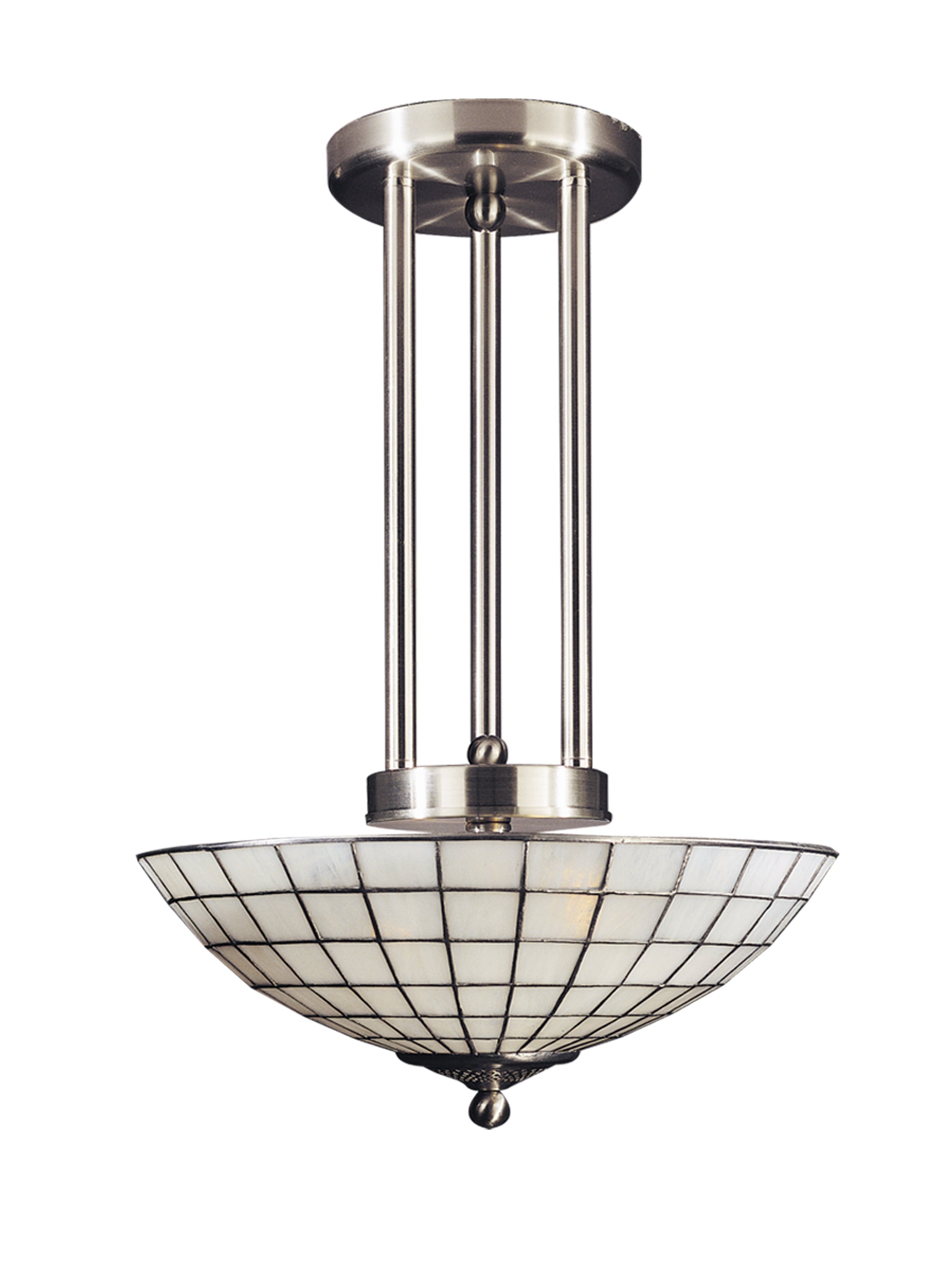 Dale Tiffany White Dome Tiffany Hanging Fixture - Stained Glass White Dome Tiffany Hanging Fixture