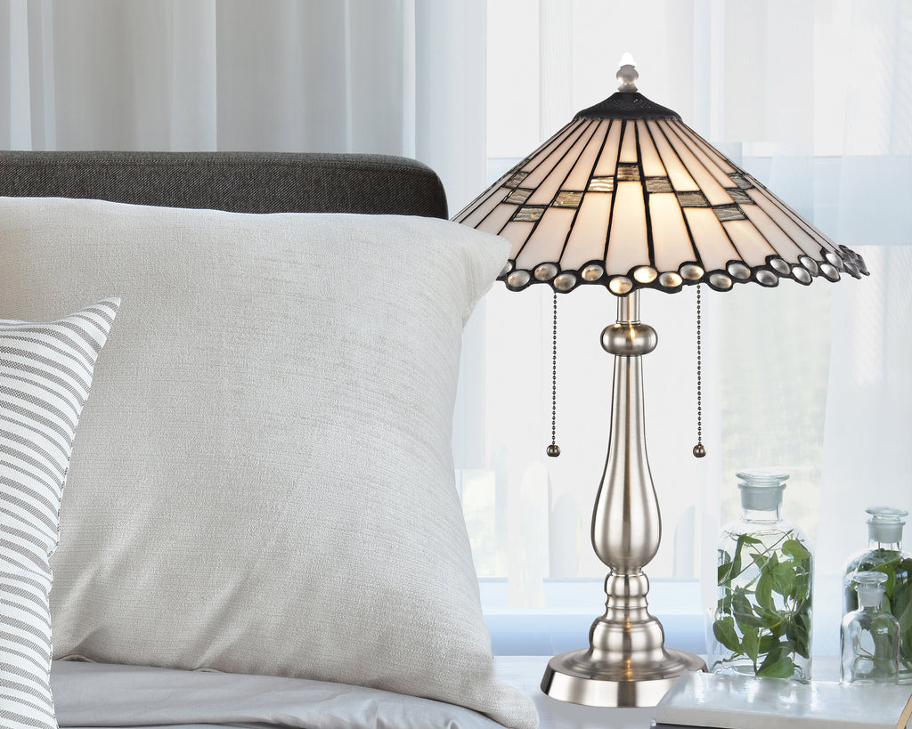 Dale Tiffany Jensen Tiffany Table Lamp - Stained Glass Jensen Tiffany Table Lamp Room Setting