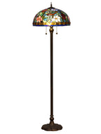 Dale Tiffany Josef Tiffany Floor Lamp - Stained Glass Josef Tiffany Floor Lamp Turned On
