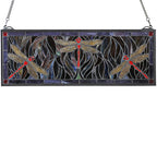 Meyda Tiffany Dragonfly Stained Glass Window - Stained Glass Dragonfly Stained Glass Window Without Lighting