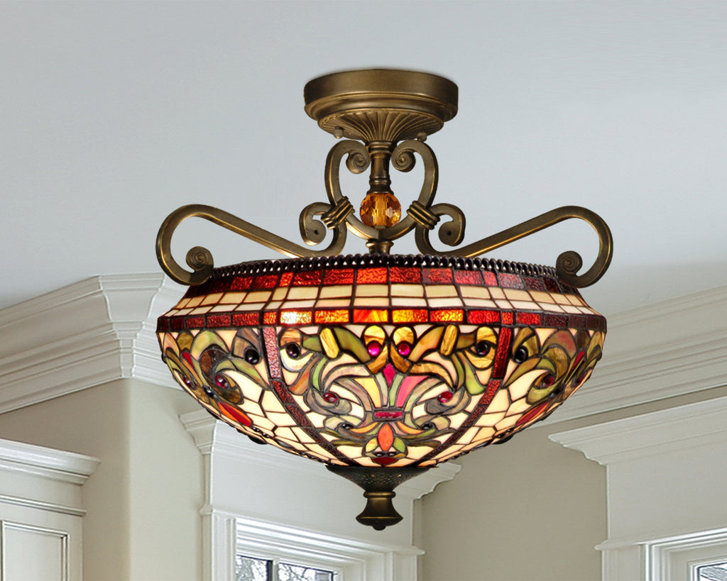 Dale Tiffany Baroque Semi-Flush Mount