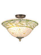 Dale Tiffany Mosaic Green Semi-Flushmount