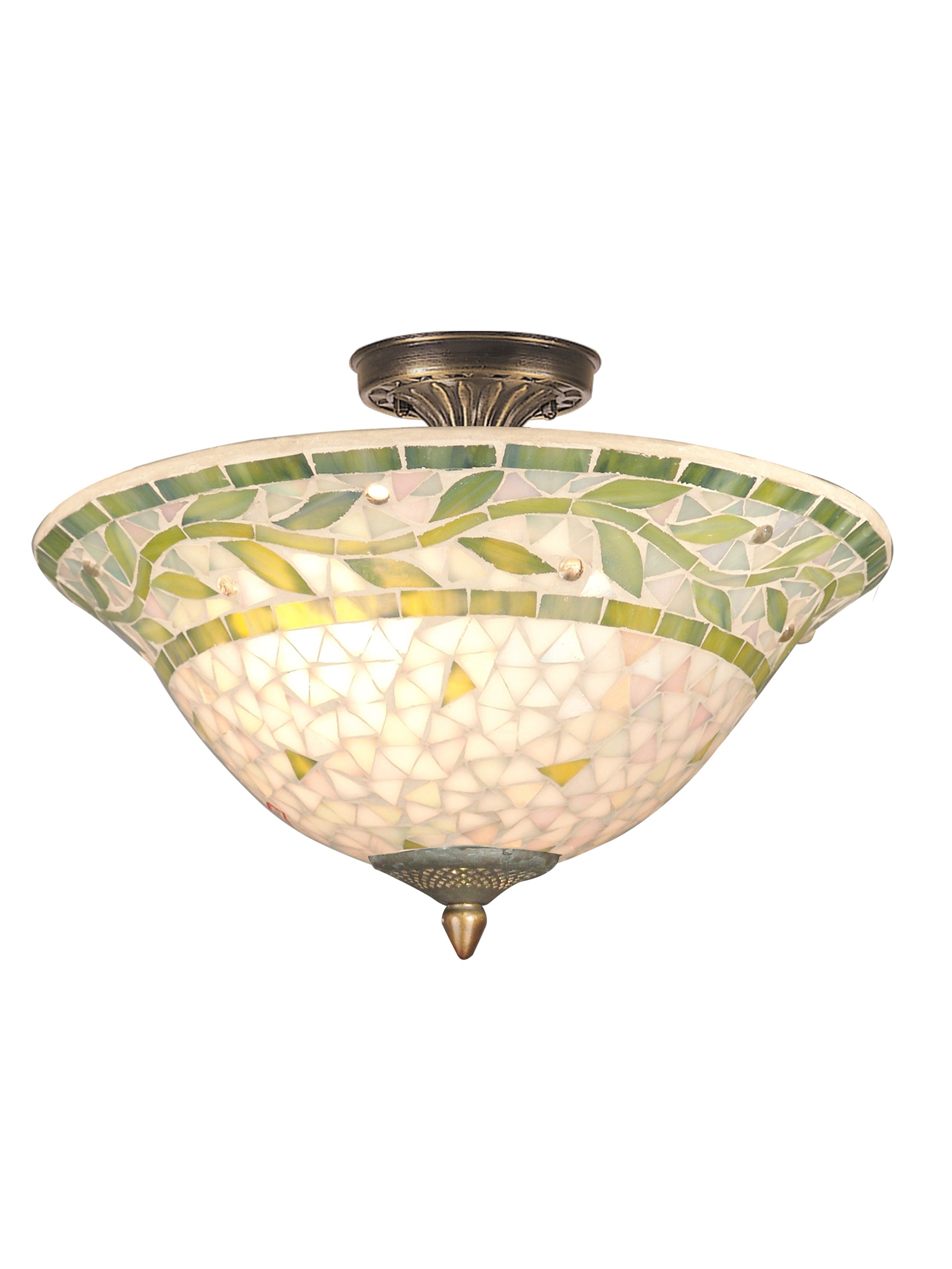 Dale Tiffany Mosaic Green Semi-Flushmount