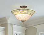 Dale Tiffany Mosaic Green Semi-Flushmount