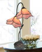 Dale Tiffany Poelking Pink Lilies Table Lamp